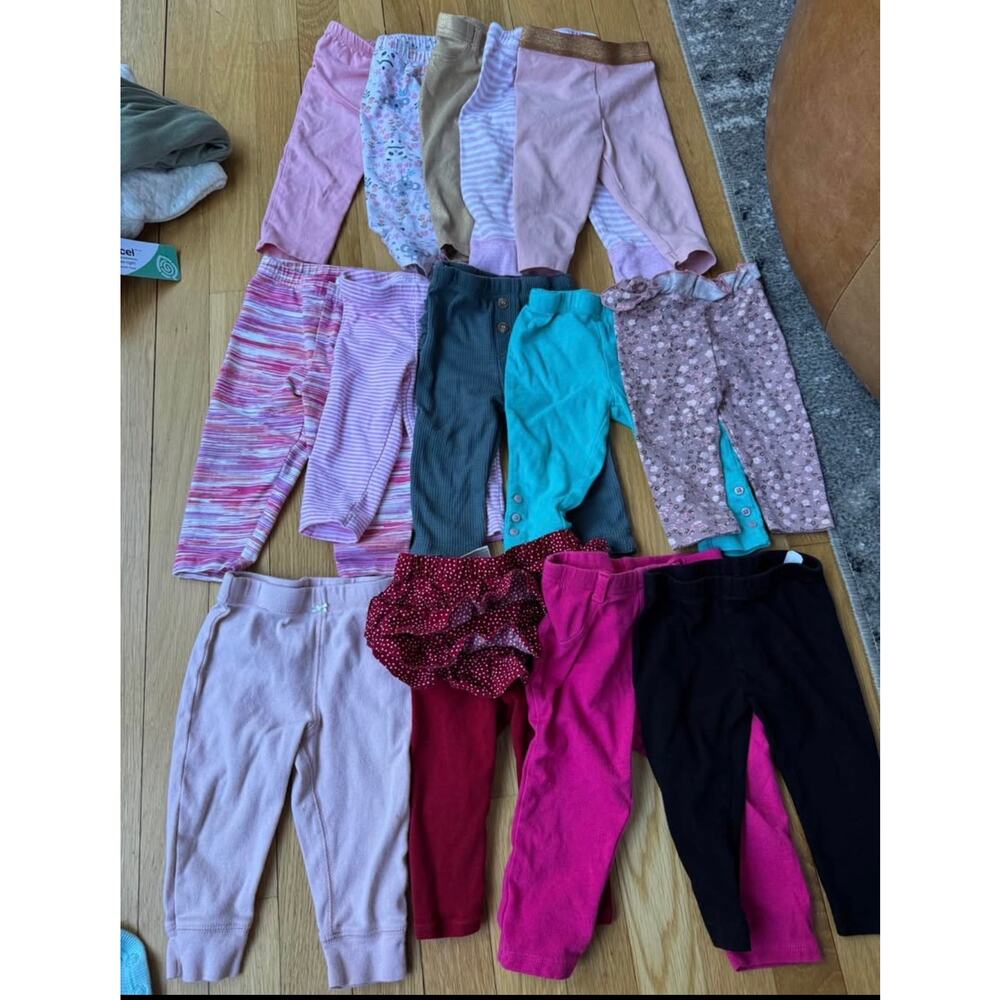 Baby Girl Pants Bundle 6-12 months 14 pairs
